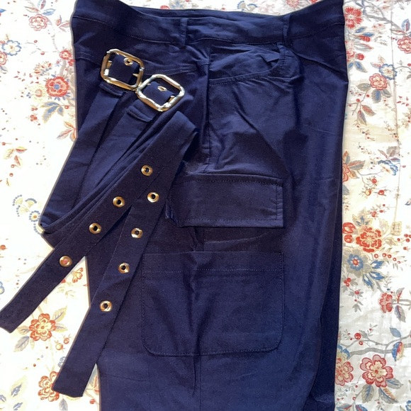 New! Cargo Belt Pants with Stylish Zipper Pockets - Slim Fit - Picture 4 of 14